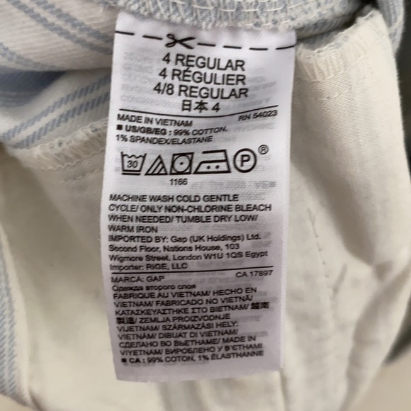 Gap Wide Leg Striped Crop Pants - Picture 6 of 6